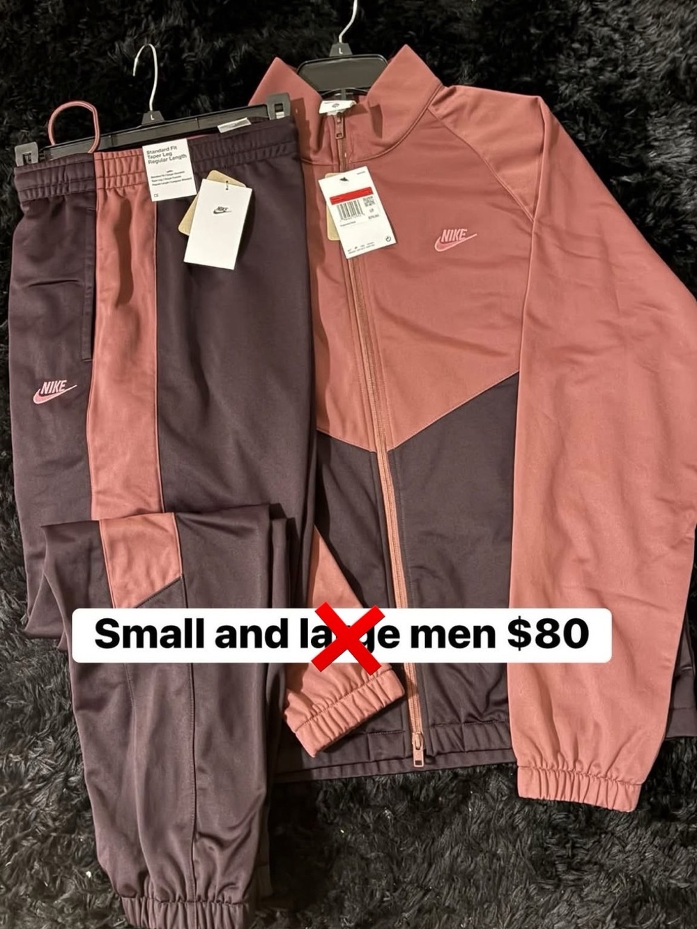 Nike Men's Two-Tone Mauve & Plum Track Jacket and Joggers